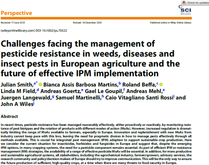 News Pest Management Science